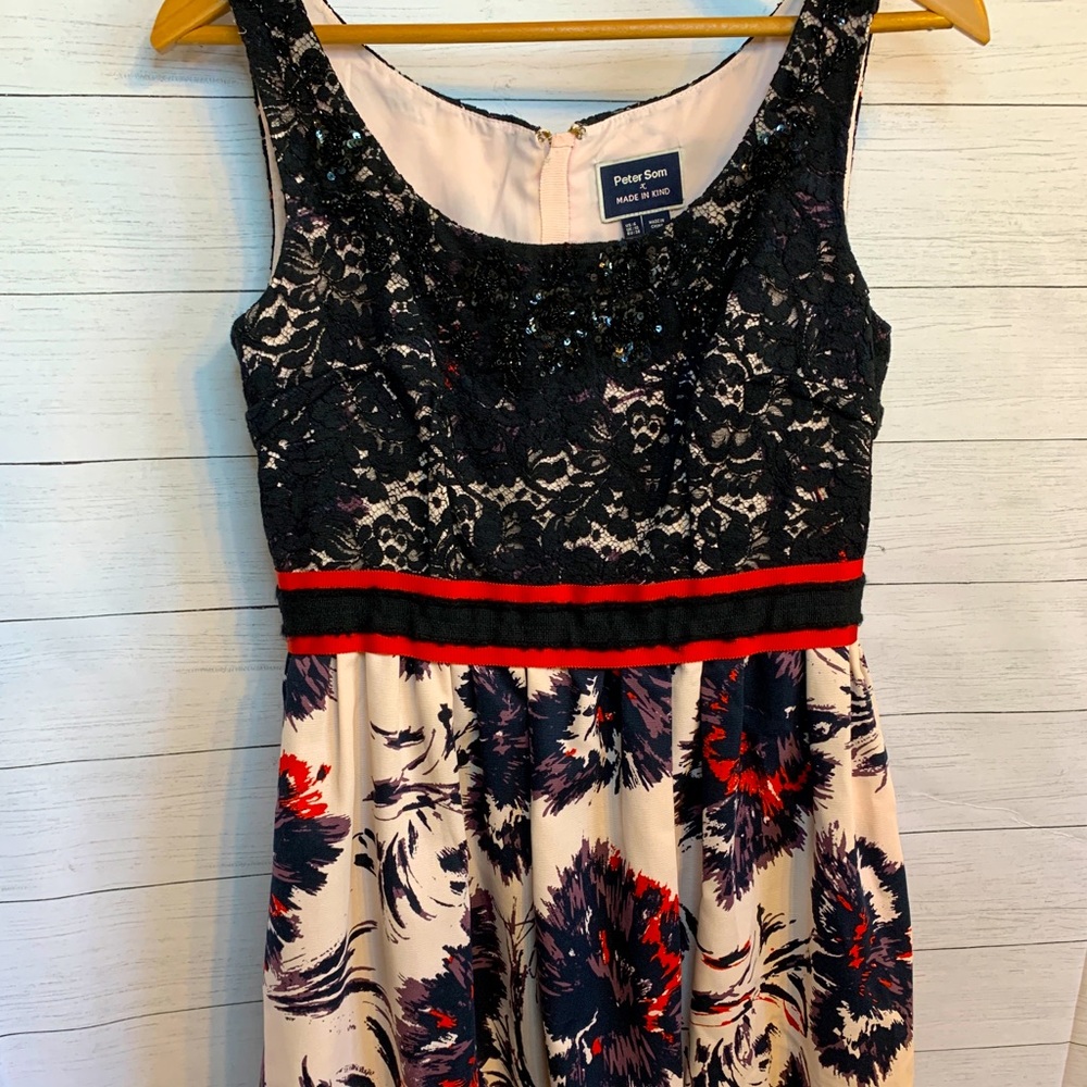 Anthropologie Peter Som "Brushstroke Blossoms" Dress